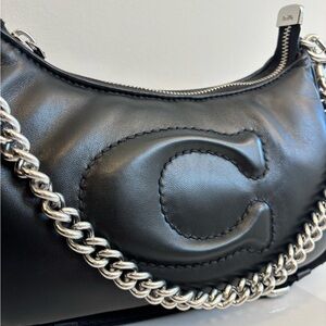 Coach Black Quilted Shoulder/Crossbody Bag with 2 Straps